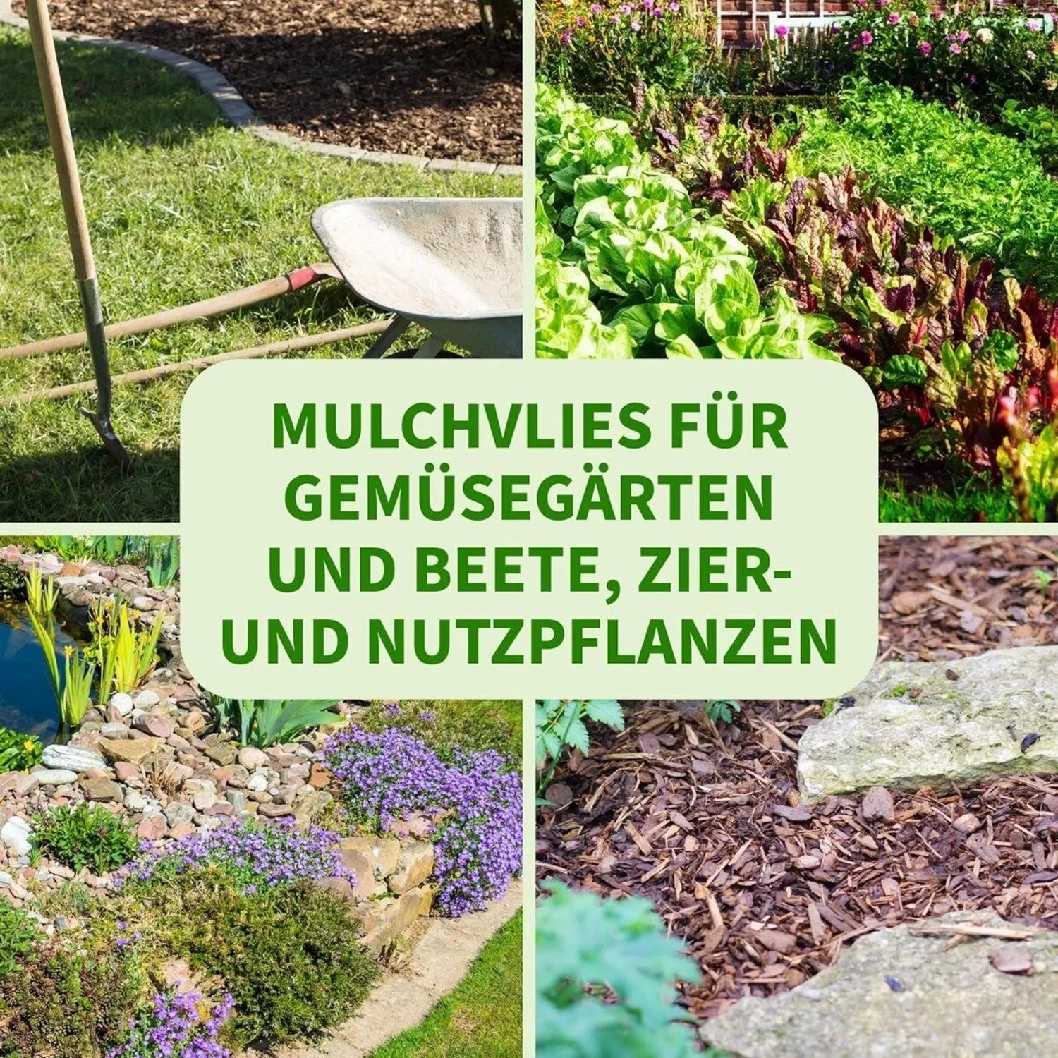 TTL GARDEN Unkrautvlies 100g/m² 2x10m 20m² Schwarz Gartenvlies Mulchvlies UV-stabil für Beet Wege & Terrasse_5