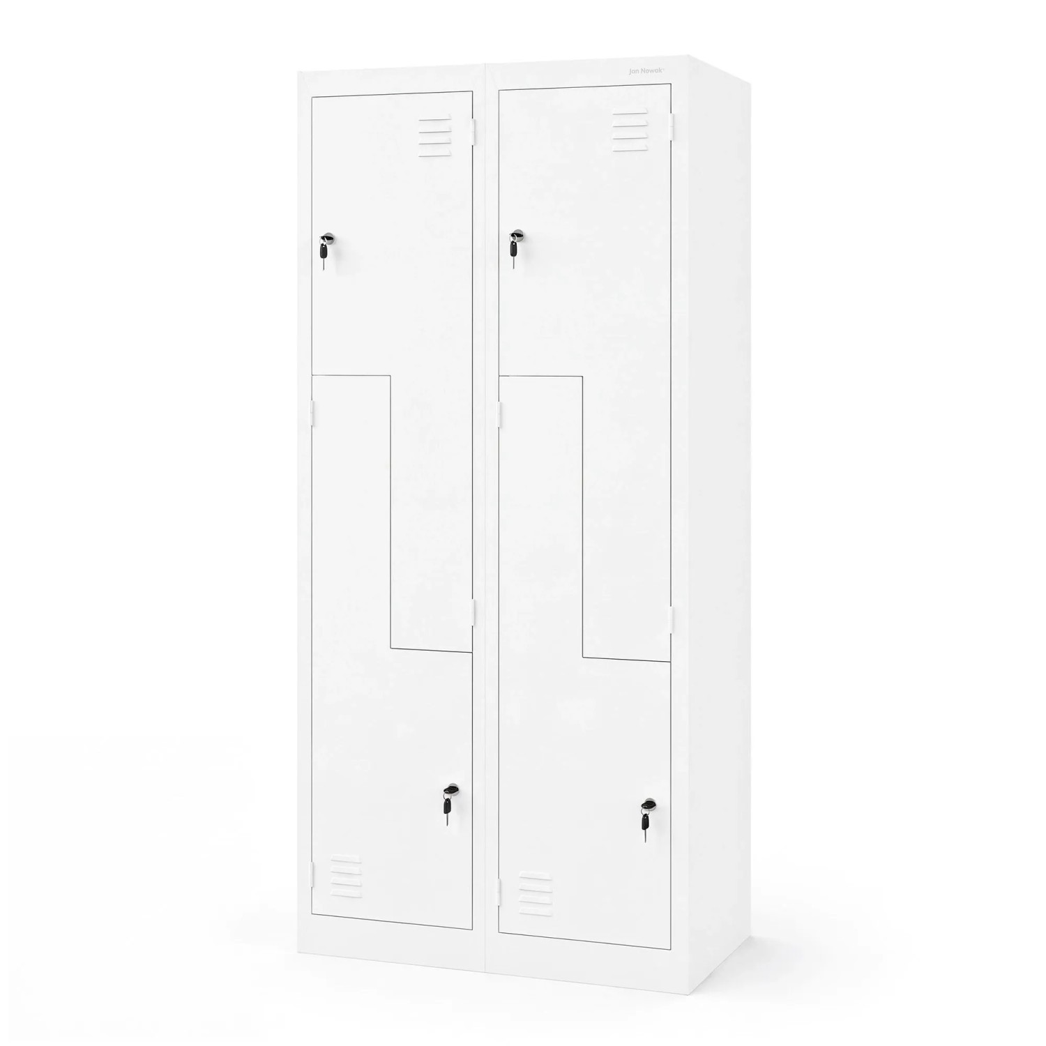 JAN NOWAK Kleiderschrank in L-Form JULIA 185x80x40 cm Weiß