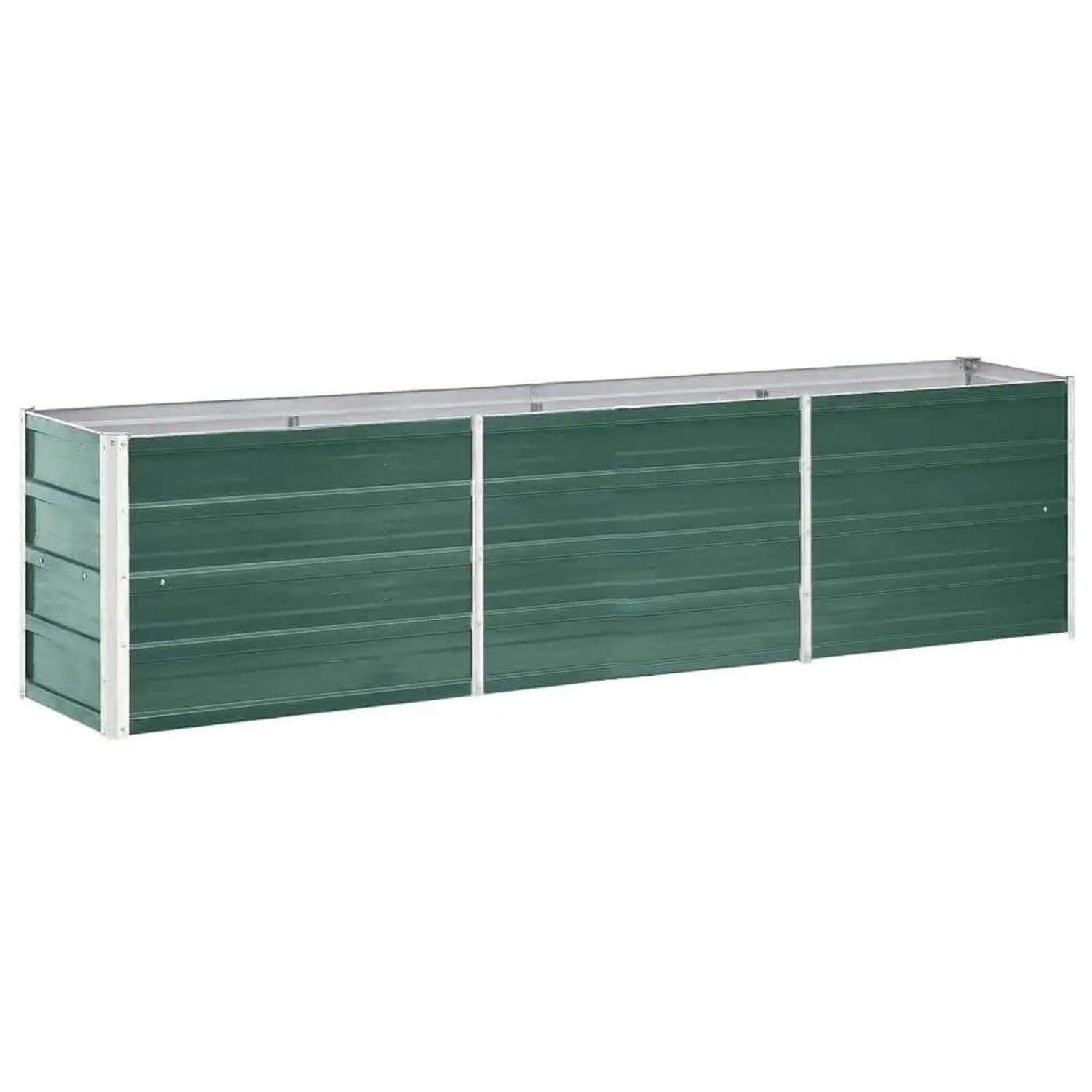 vidaXL Garten-Hochbeet Verzinkter Stahl 240x40x45 cm Grün 47045