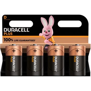 Duracell D Batterien, 4er-Pack. Alkaline Batterien für Geräte mit hohem Energieverbrauch.