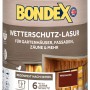 Dose Bondex Wetterschutz-Lasur Mahagoni, Holzlasur für Außenbereiche.