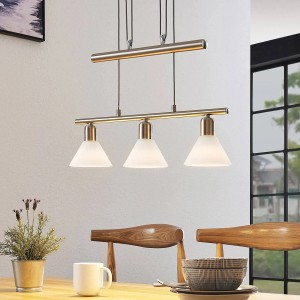 Lindby Pendelleuchte Delira 9624694 Modern in Alu aus Metall 3-flammig E14 Wohnzimmerleuchte