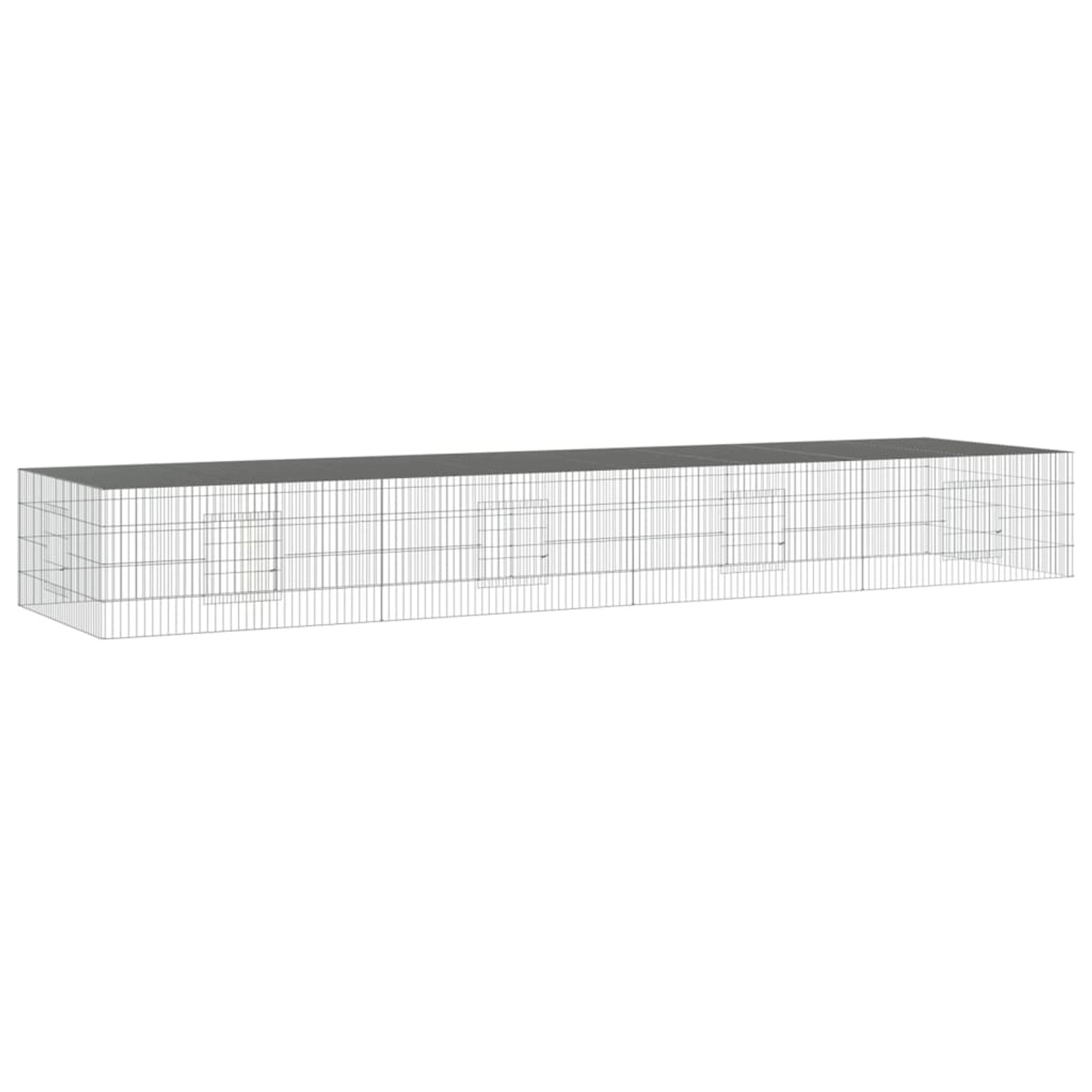 vidaXL Kaninchenkäfig 4 Paneele 433x109x54 cm Verzinktes Eisen vidaXL KaninchenkÃ¤fig 4 Paneele 433x109x54 cm Verzinktes...