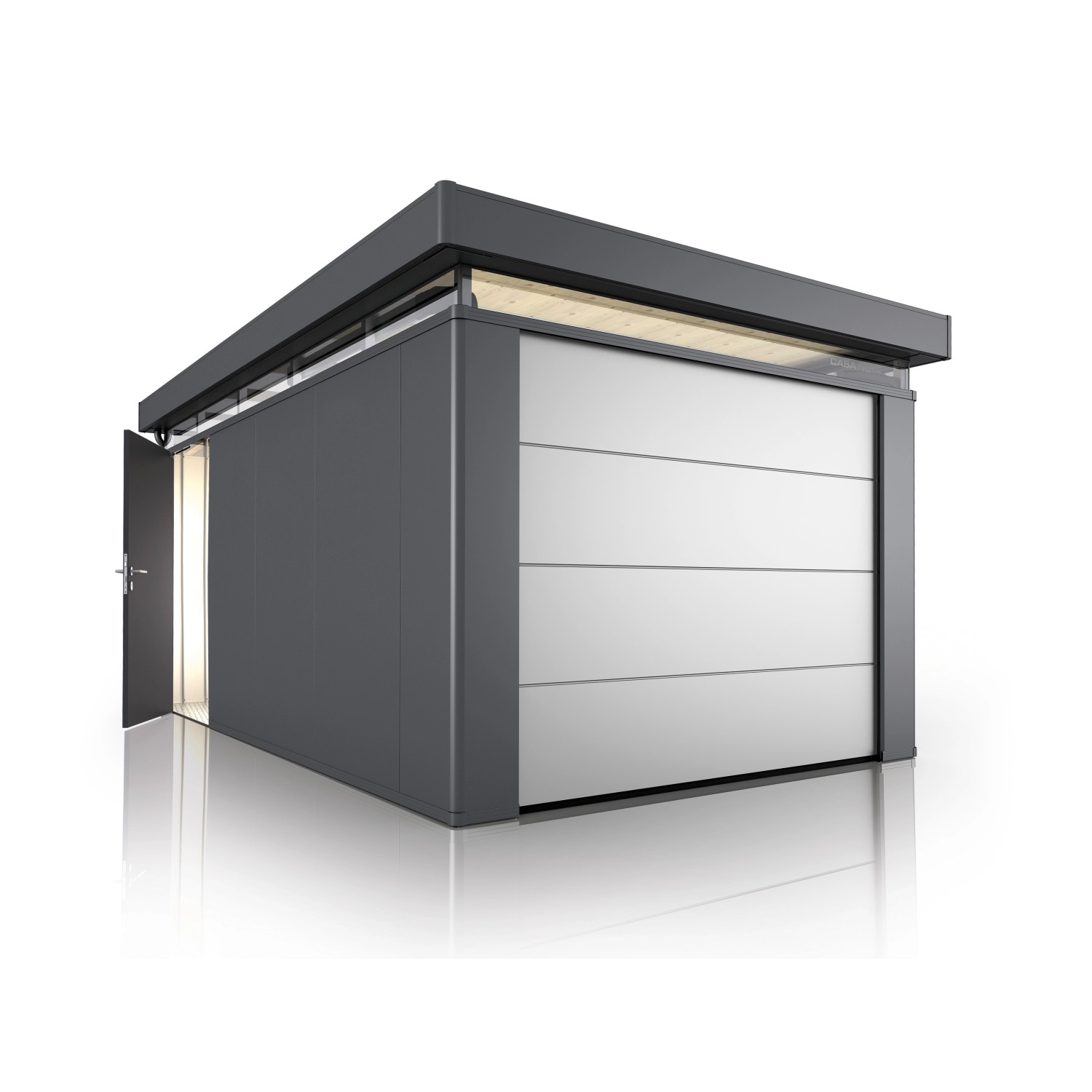 Biohort Deckensektionaltor ohne Antrieb Silber-Metallic