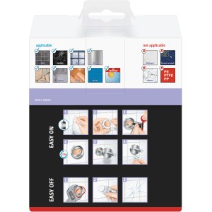 Verpackung des Tesa Toilettenpapierhalters Moon Edelstahloptik mit Montageanleitung.