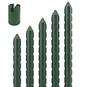 TTL GARDEN Rankstäbe 90cm 11mm 5er Set Kunststoffbeschichtet Grün Pflanzstäbe Rankhilfe Für Tomaten Bohnen Gurken Blumen Gewächshaus