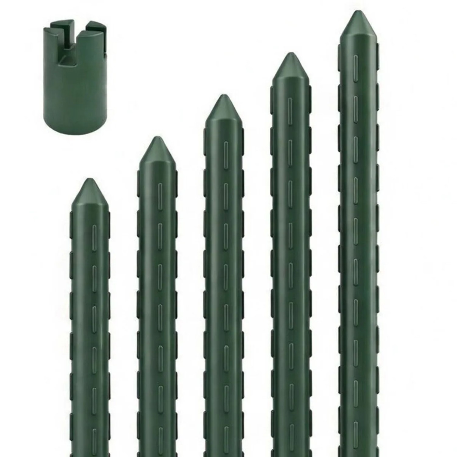 TTL GARDEN Rankstäbe 90cm 11mm 5er Set Kunststoffbeschichtet Grün Pflanzstäbe Rankhilfe Für Tomaten Bohnen Gurken Blumen...