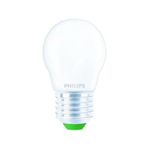 Philips LED-Lampe E27 Tropfenform, 2,3W, matt. Energiesparendes Leuchtmittel für warmweißes Licht.