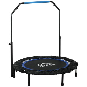 HOMCOM Fitness-Trampolin, faltbar mit verstellbarem Griff, ideal für das Training zu Hause.