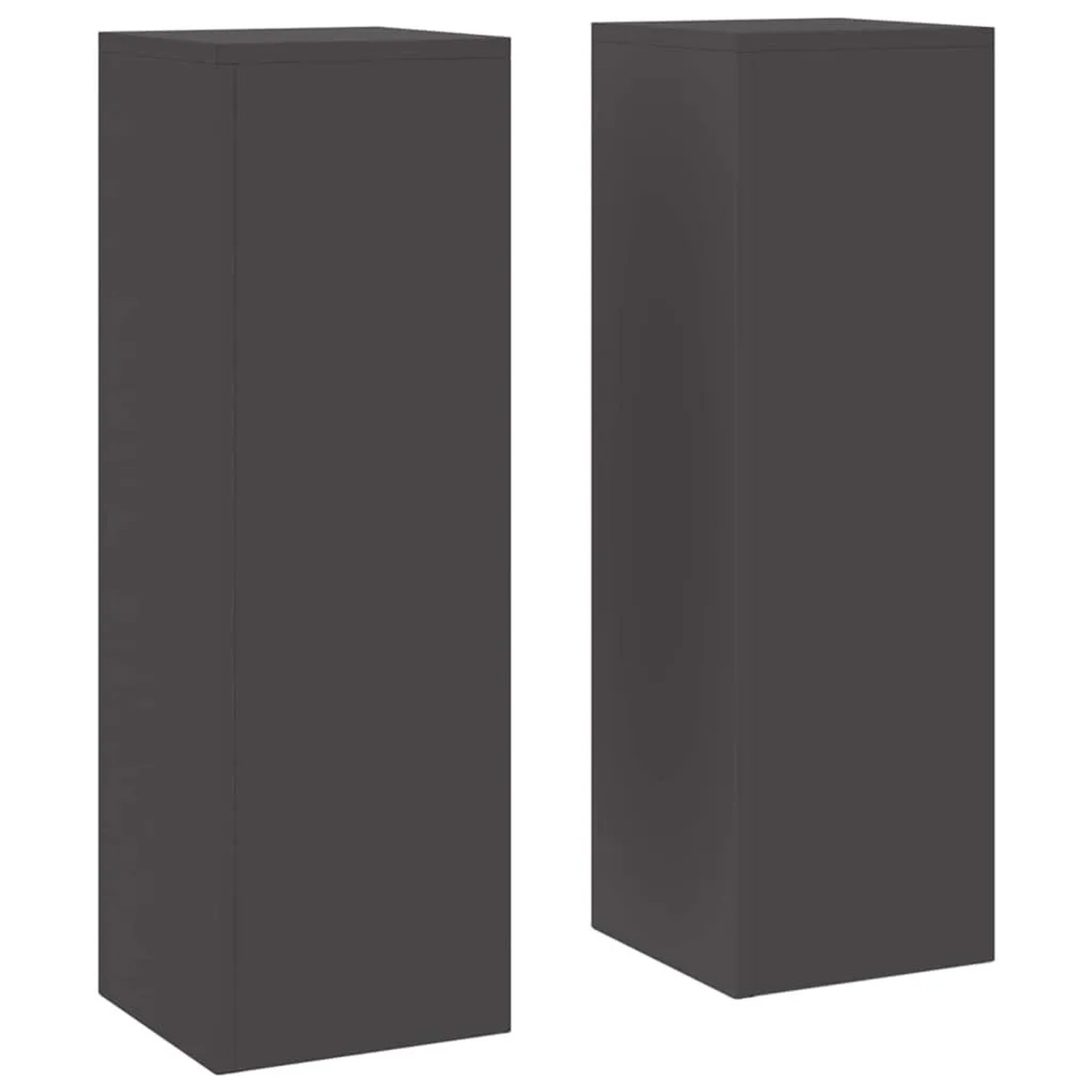 vidaXL Pflanzenständer 2 Stk Schwarz 24 x 24 x 75 cm Stahl 865820