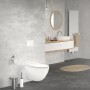 LuxeBath Wand-WC, spülrandlos, weiß mit Nano-Beschichtung, 53,5 cm, im modernen Badezimmer.