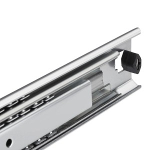 SOTECH Vollauszug, silberne kugelgelagerte Schubladenschiene aus Metall, 1000 mm, für schwere Schubladen.