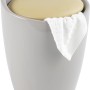 Wenko Badhocker Candy Taupe mit gepolsterter Sitzfläche und Wäschesack.