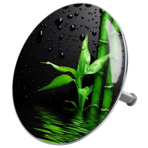 Sanilo Badewannenstöpsel Virella mit Bambus-Motiv für handelsübliche Badewannen.