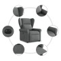vidaXL Relaxsessel mit Aufstehhilfe Elektrisch Dunkelgrau Stoff 3303395_11