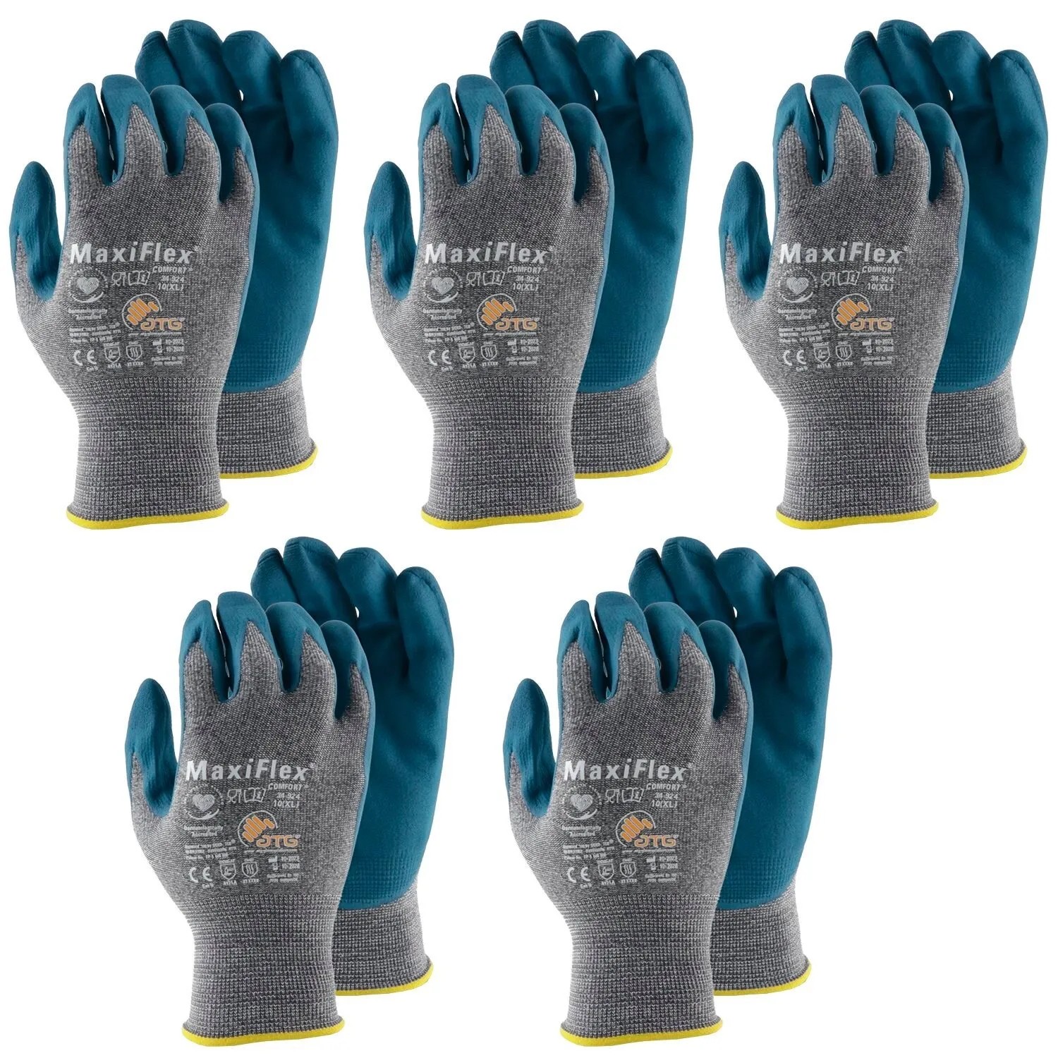 vasalat Set Maxi Comfort Montagehandschuhe Grau Größe 10 5 Paar