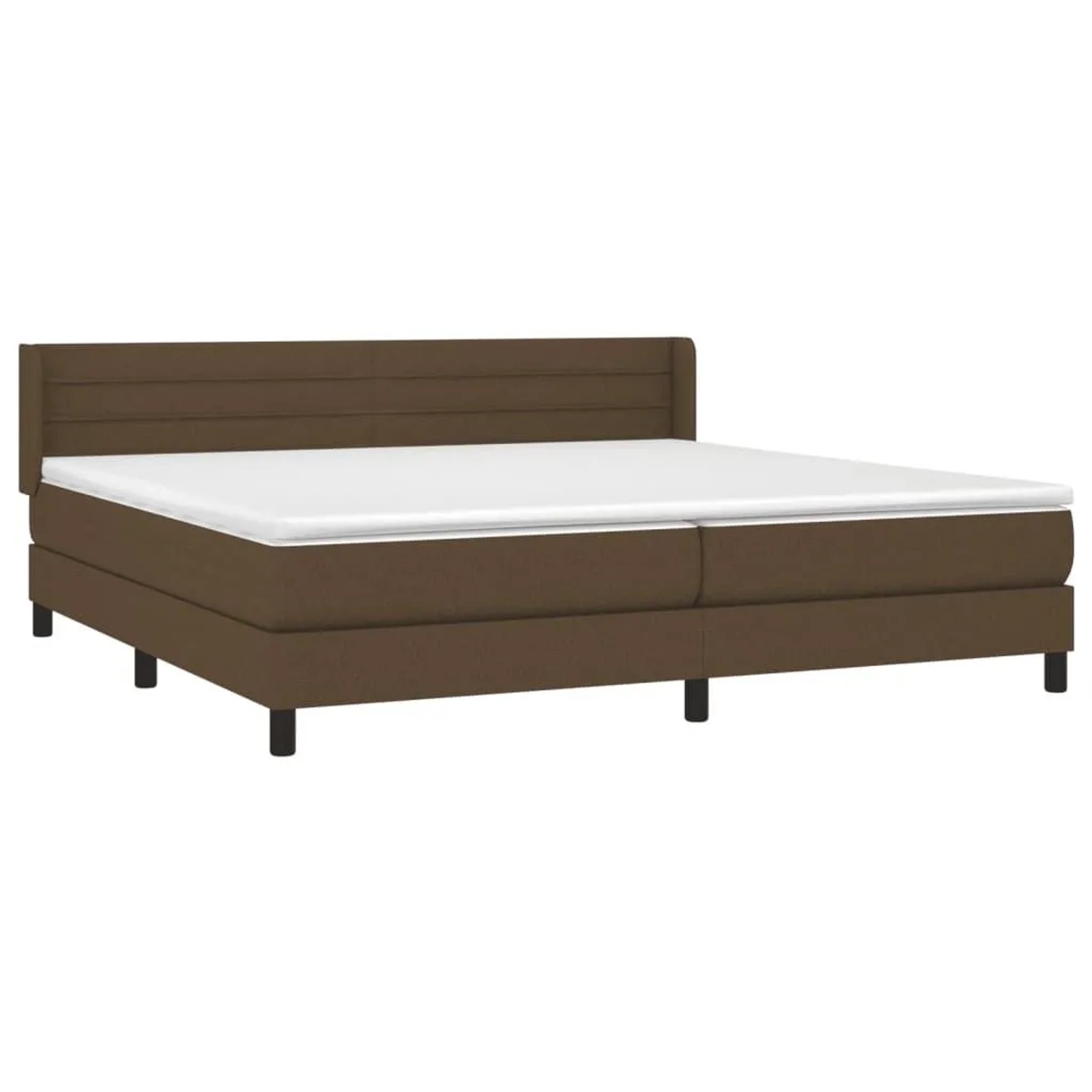 vidaXL Boxspringbett mit Matratze Dunkelbraun 200x200 cm Stoff 3129820 günstig online kaufen