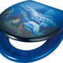 baliv WC-Sitz Saria mit Ozean-Motiv (Delfine, Fische) aus MDF-Holzkern.