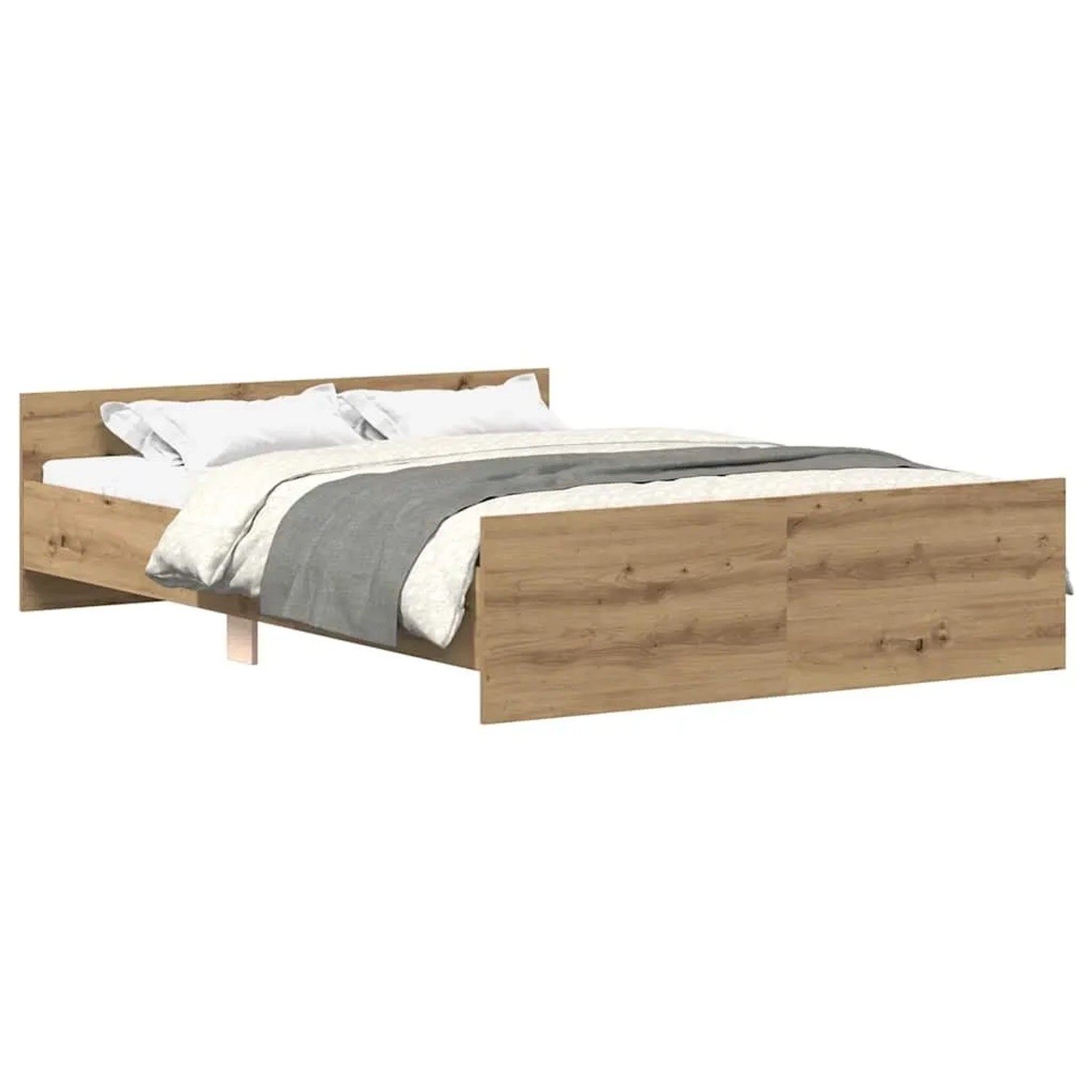 vidaXL Bettgestell Ohne Matratze Artisan-Eiche 140x190cm Holzwerkstoff 3328 günstig online kaufen