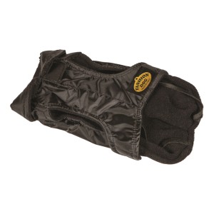 Schwarzer Fashion Dog Hunde-Regenmantel mit Fleecefutter, Größe 55 cm.