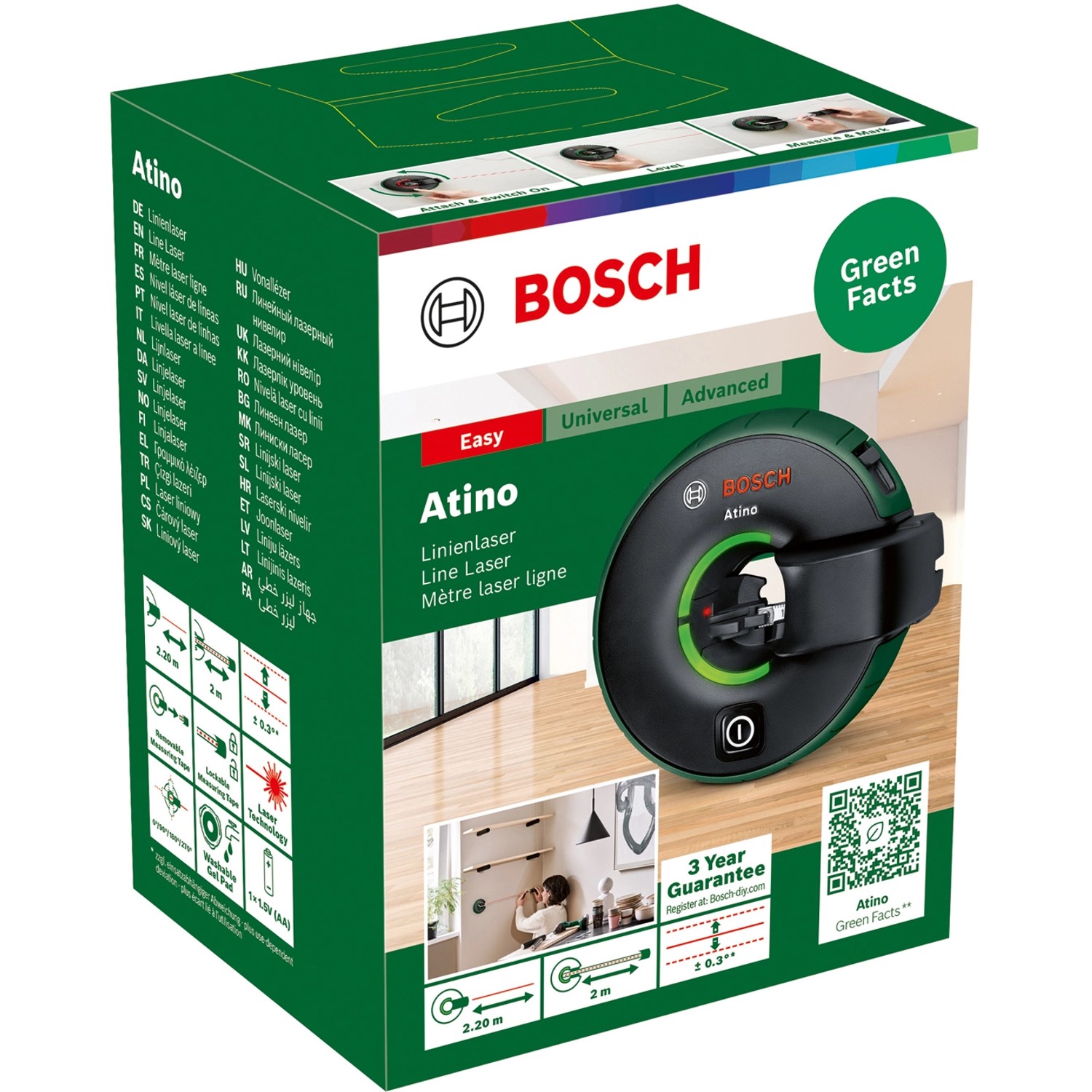 Bosch All-in-One-Linienlaser Atino mit Abnehmbarem und Feststellbarem ...