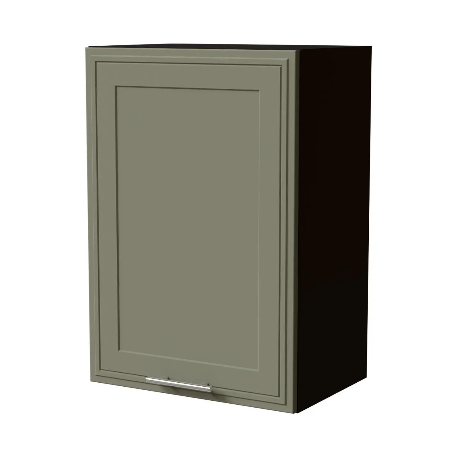 Feldmann-Wohnen Hängeschrank Salo W2/50 Schwarz / Reed Green Matt 50 / 32,5 / 72cm