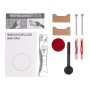 Montage-Set für Keuco Rose Handtuchhalter: Kleber, Schrauben, Dübel, Reinigungstuch, Mischvorlage.