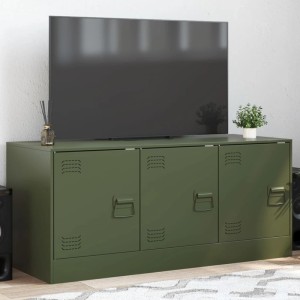 vidaXL TV-Schrank Olivgrün 99x39x44 cm Stahl 841647