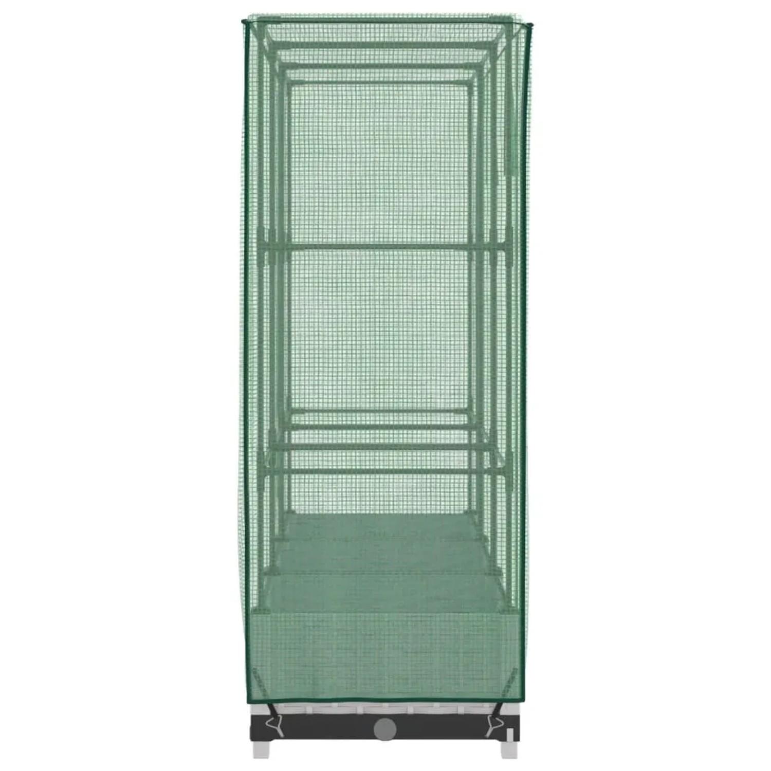 vidaXL Hochbeet mit Gewächshaus-Aufsatz, Rattan-Optik, 120x40x123 cm.
