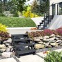 Dolle Außentreppe Gardentop, 2 Stufen, anthrazit, ohne Geländer. Ideal für den Garten.