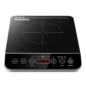 Steinborg Induktionskochplatte SB-2190 mit Touch-Bedienfeld und Digitalanzeige, 2000W.