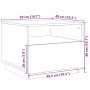 Schwarzer vidaXL Couchtisch mit LED, 50x49x40 cm, aus Holzwerkstoff. Moderner Sofatisch mit Beleuchtung.