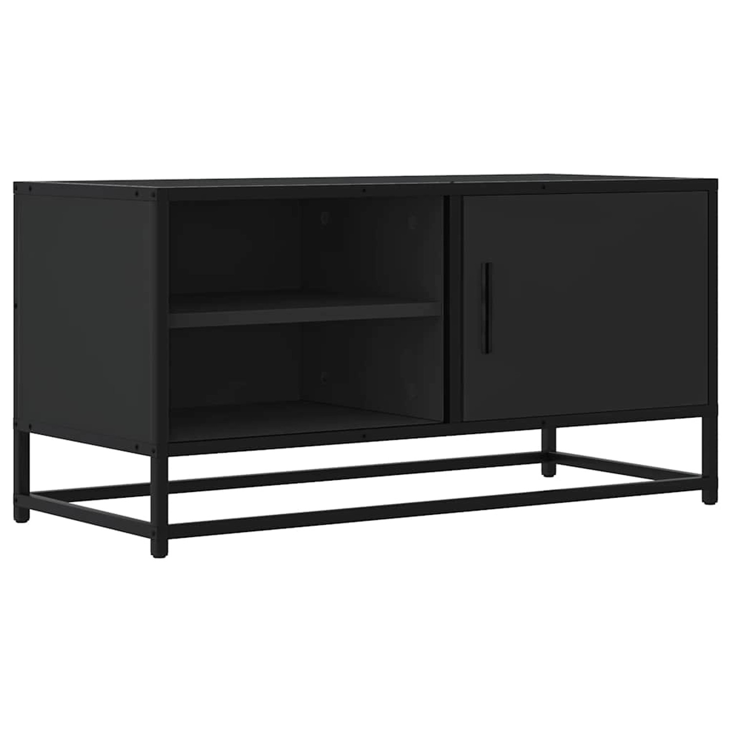 vidaXL TV-Schrank Schwarz 80x34,5x40 cm Holzwerkstoff und Metall 848819 günstig online kaufen