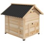 PawHut Entenstall aus Holz mit Doppeltür und Kippdach, ideal für den Garten.