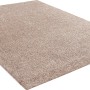 Beiger Kurzflor Teppich (160x230 cm) für Wohnräume, klassisches Design.