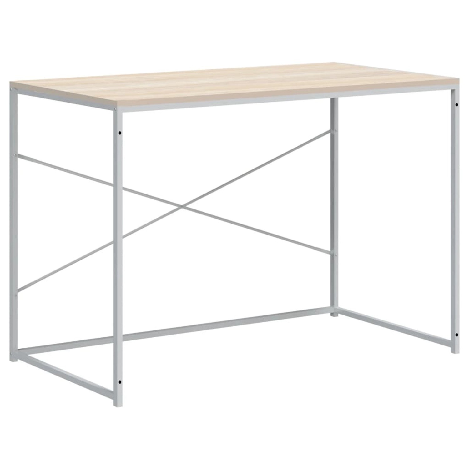 vidaXL Computertisch Weiß und Eiche-Optik 110x60x70 cm Holzwerkstoff 30210