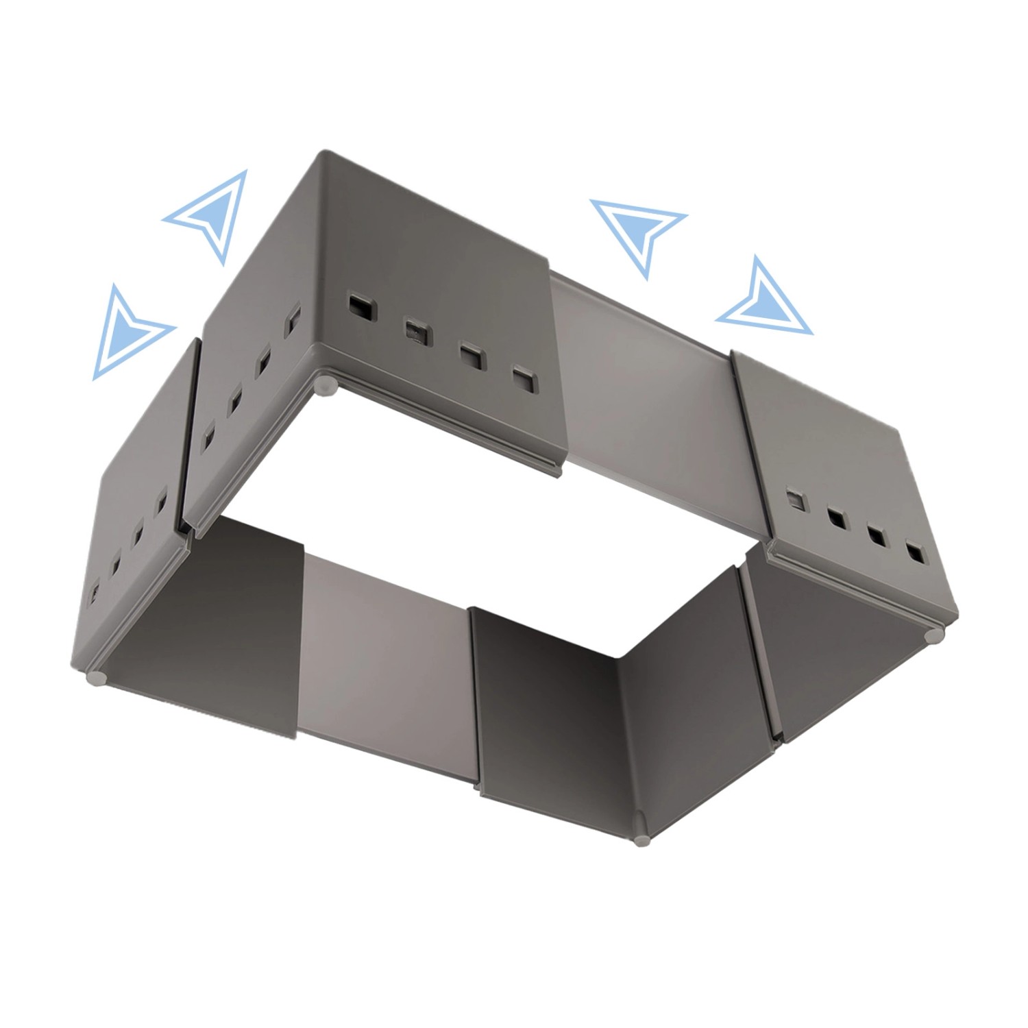 SOTECH 1x Organisationsrahmen CuisioFlex 129 mm Höhe Stufenlos Verstellbar von 236 - 386 mm inkl. Anti-Rutsch-Füße_4