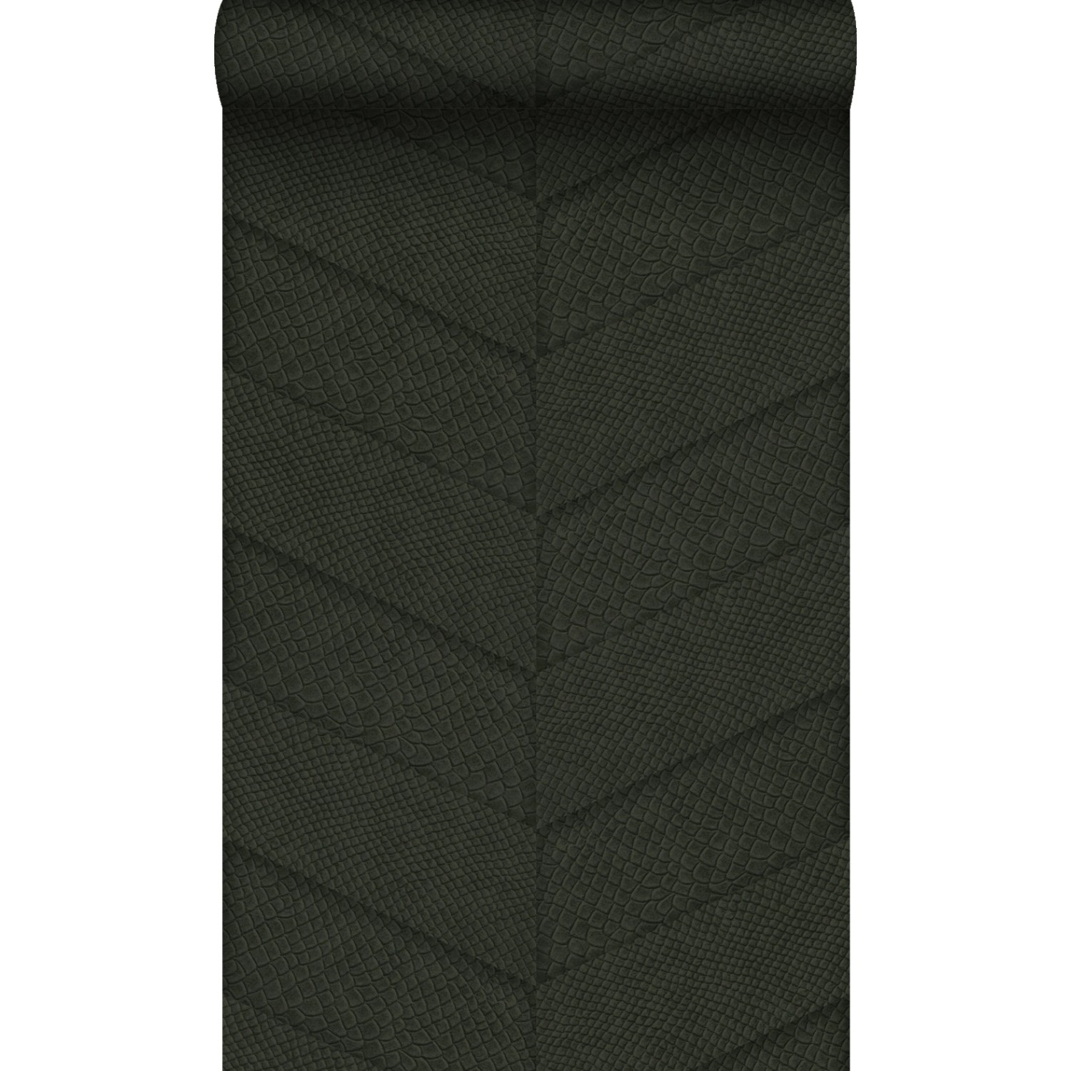 Origin Wallcoverings Tapete Fliesenmuster mit Schlangenhaut-Motiv Dunkelgrü günstig online kaufen