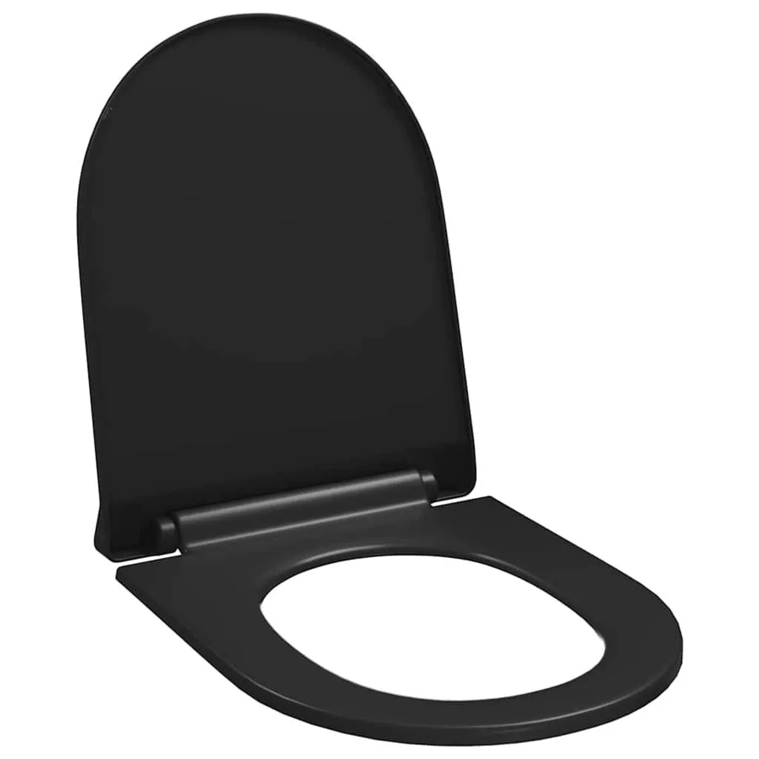 vidaXL Toilettensitz mit Absenkautomatik und Quick-Release Schwarz 145018