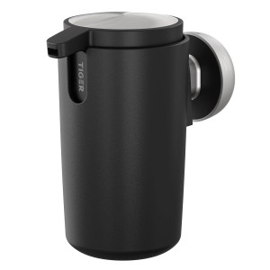 Tiger Cooper Seifenspender, 175 ml, gebürstet schwarz-Edelstahl, für Bad & WC.