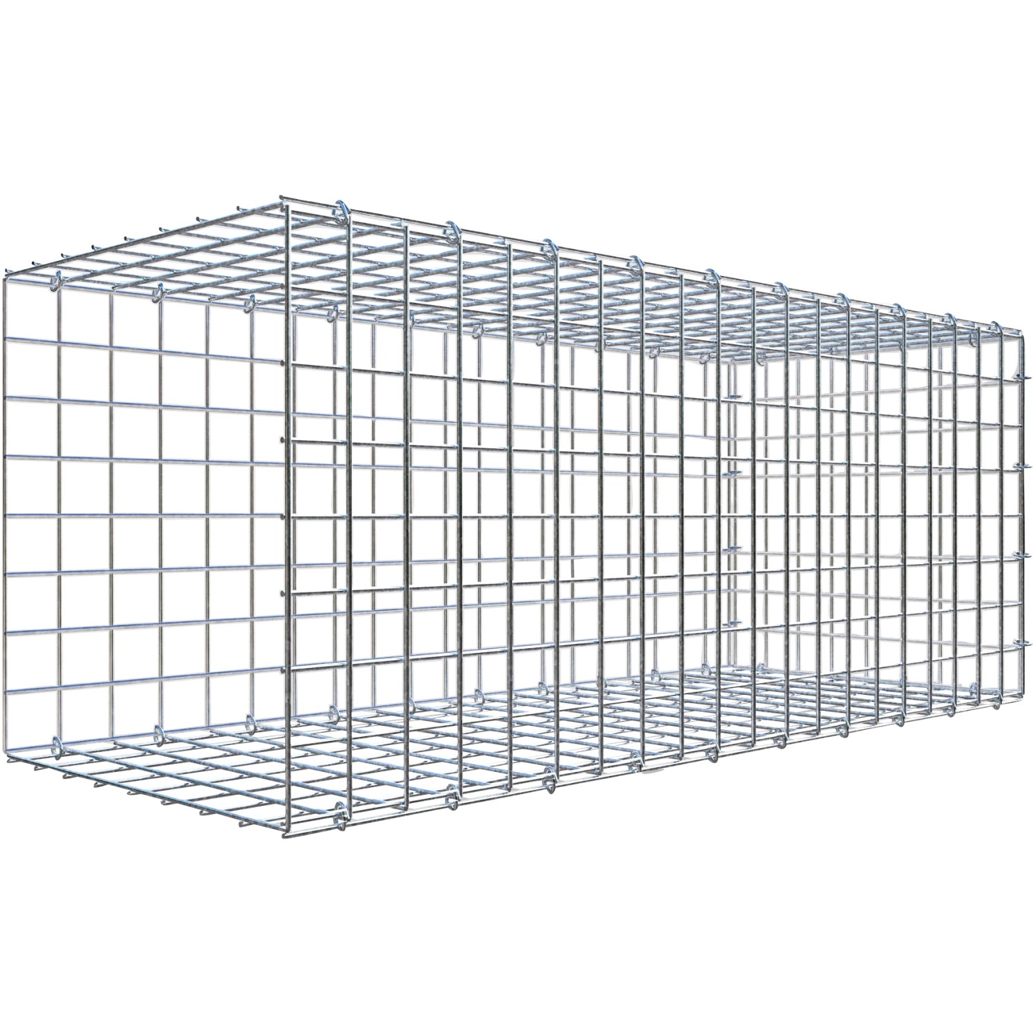 Thumbnail - Gabiona C-Ring-Gabione-Anbaukorb Typ 2 40 x 100 x 40 cm Maschenw 5 x 5 cm