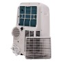 Rückansicht der mobilen Comfee Klimaanlage Pro, weiß, mit herausgenommenem Filter.
