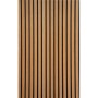 Akustikpaneel Eiche geölt, MDF Natur, schwarzer Akustikfilz, Wandverkleidung 240 cm.