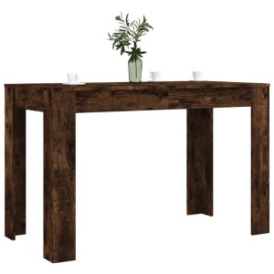 vidaXL Esstisch Räuchereiche, 120x60 cm, aus Holzwerkstoff. Tisch mit Deko.