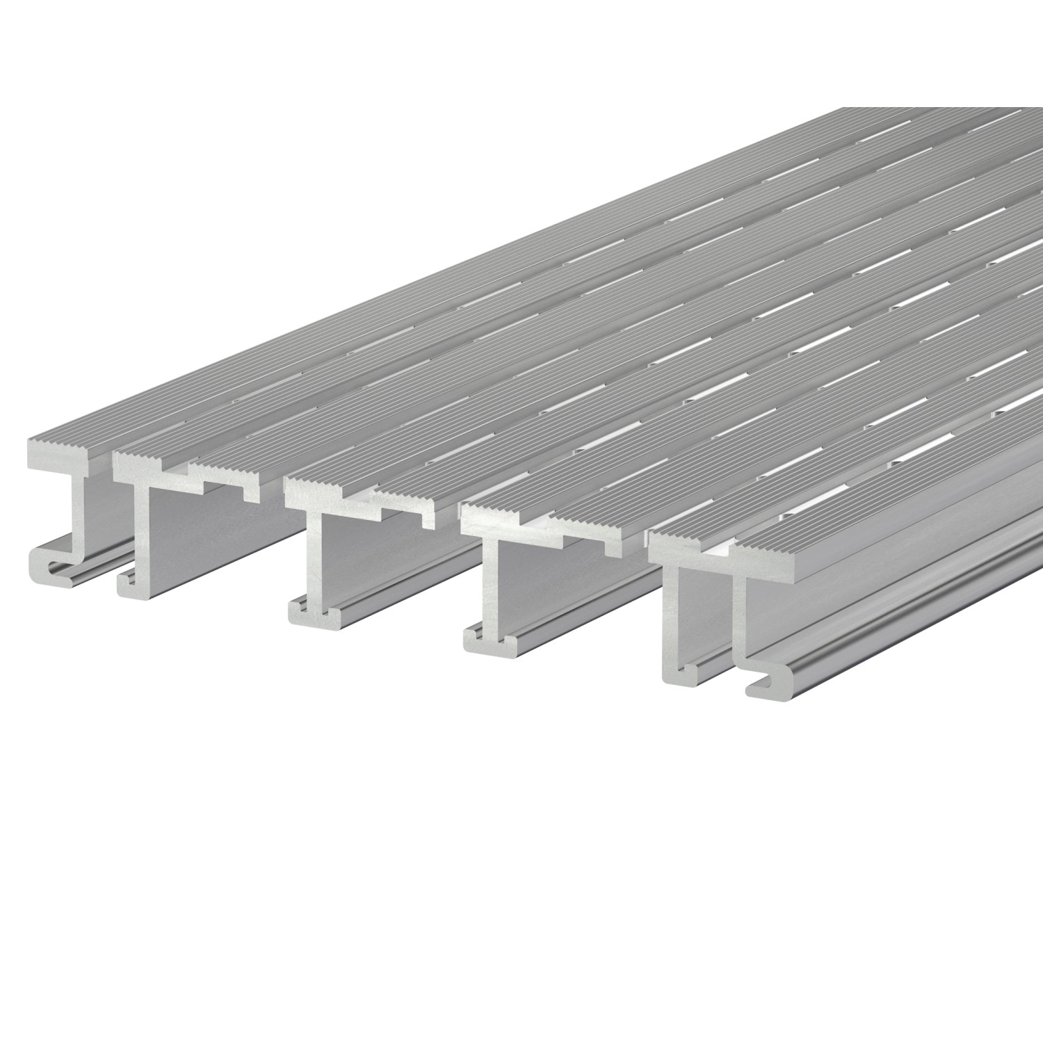 Entwässerungsrinne-Proside aus Aluminium 150 mm x 26 mm x 2000 mm Eloxiert