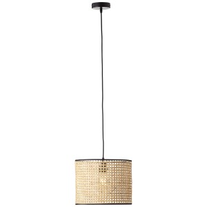 Brilliant Pendelleuchte Wiley, Ø 30 cm, Metall/Rattan. Hängeleuchte für Wohnraum.