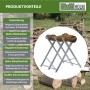 TRUTZHOLM Holzsägebock, klappbar, verzinkter Stahl, mit Holzstamm