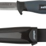 Wolfcraft Outdoormesser mit glatter Klinge und Köcher aus Kunststoff.