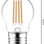 LED-Filament Leuchtmittel E27 Globe G45, 4,5W, dimmbar, warmweißes Licht.