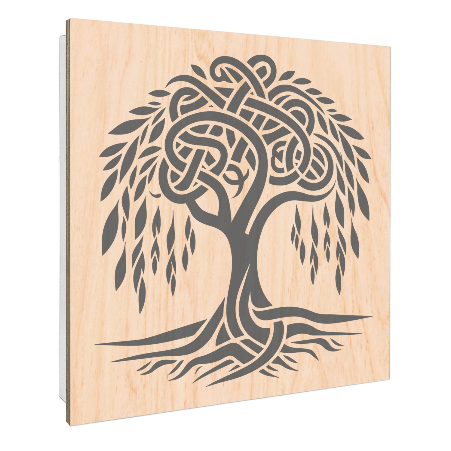 Banjado Großer Schlüsselbox Holz 30x30cm Weiß Scharnier Rechts 50 Haken Sch günstig online kaufen